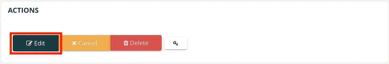 Mirah platform Actions section for editing recurring appointments