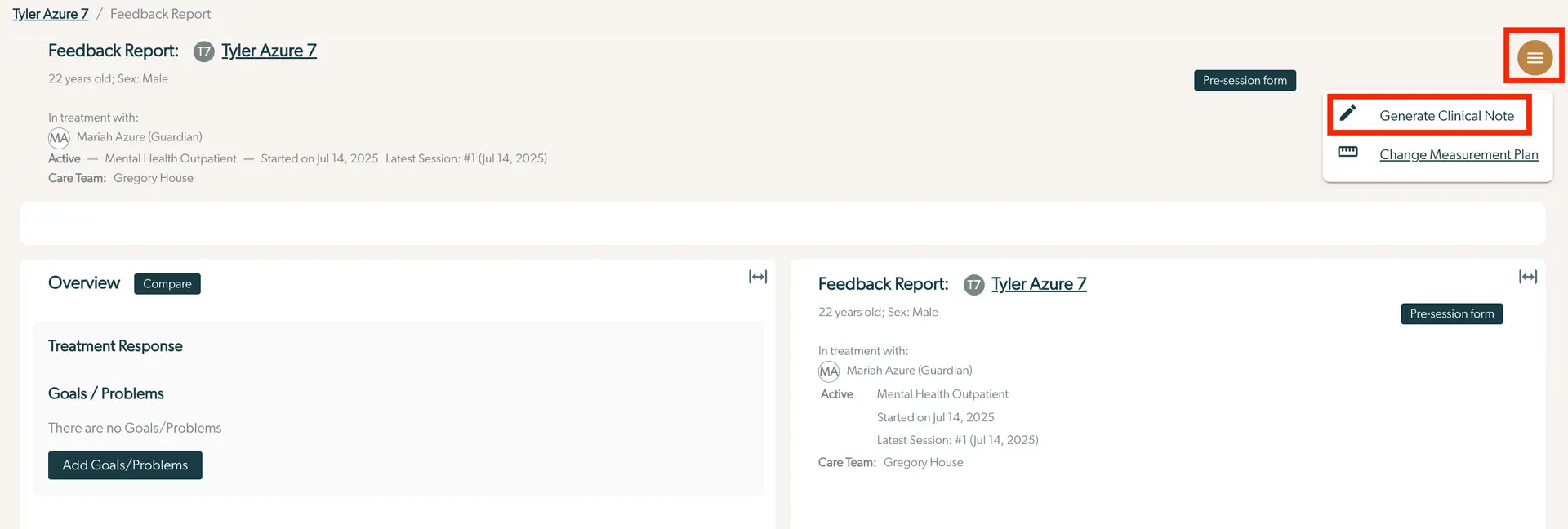 Mirah platform Enhanced Feedback Report for Tyler Azure 7