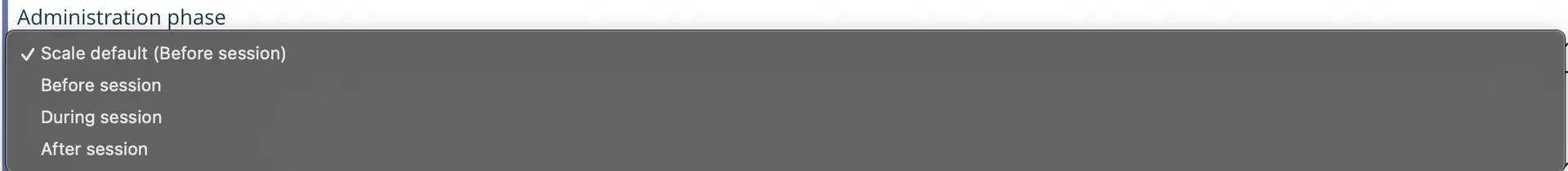 Mirah Measurement Protocol Tool Administration phase dropdown menu