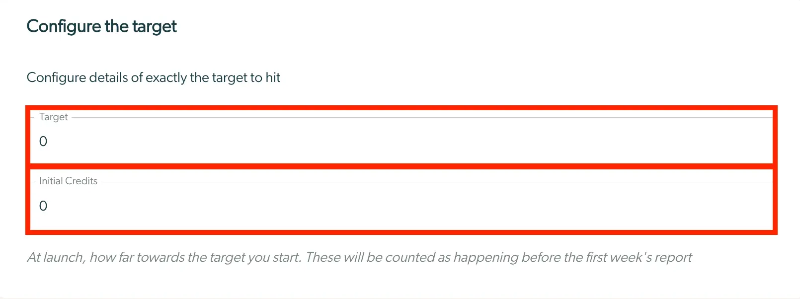 Mirah Collaborative Care Configure the Target screen