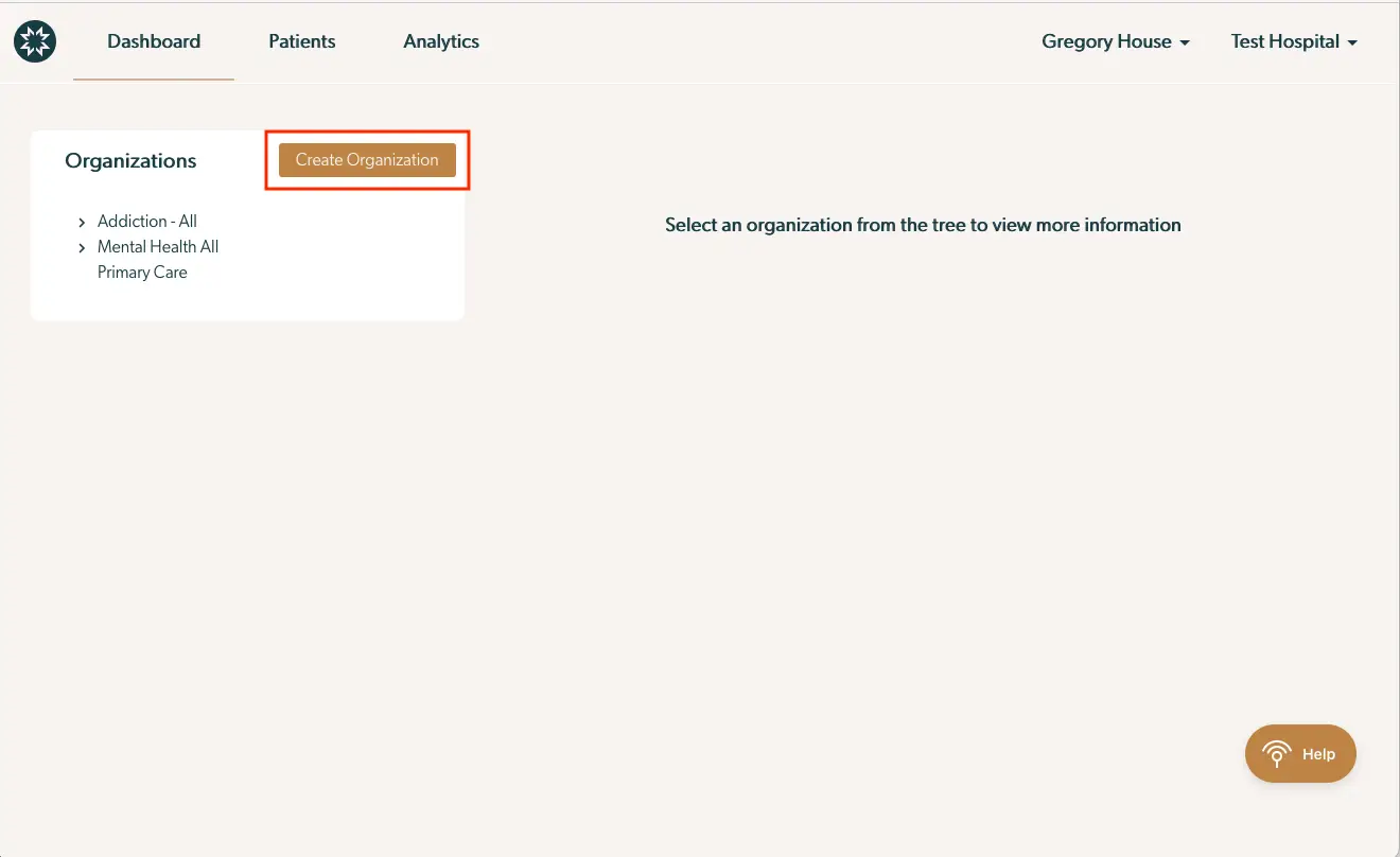 Mirah Dashboard - Create Organization