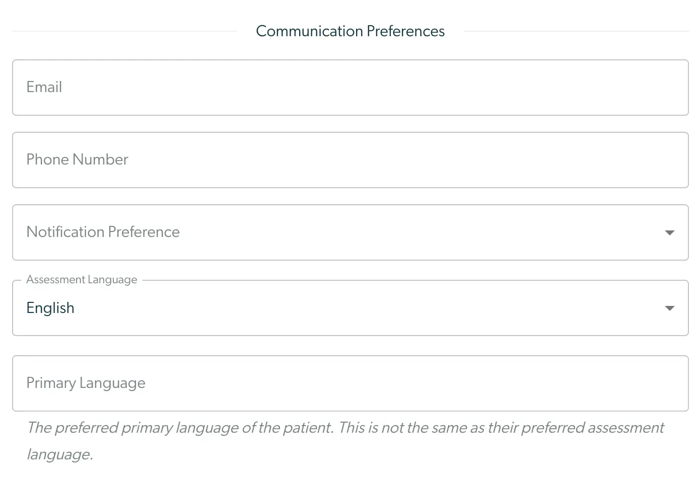 Mirah Collaborative Care - Add New Patient - Communication Preferences