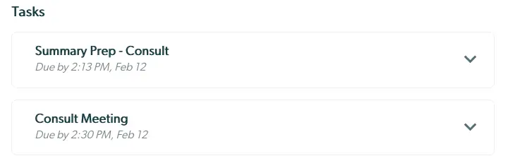 Mirah Collaborative Care Tasks for Case Consult Meeting
