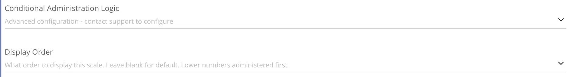 Mirah Measurement Protocol Tool - Conditional Administration Logic and Display Order settings