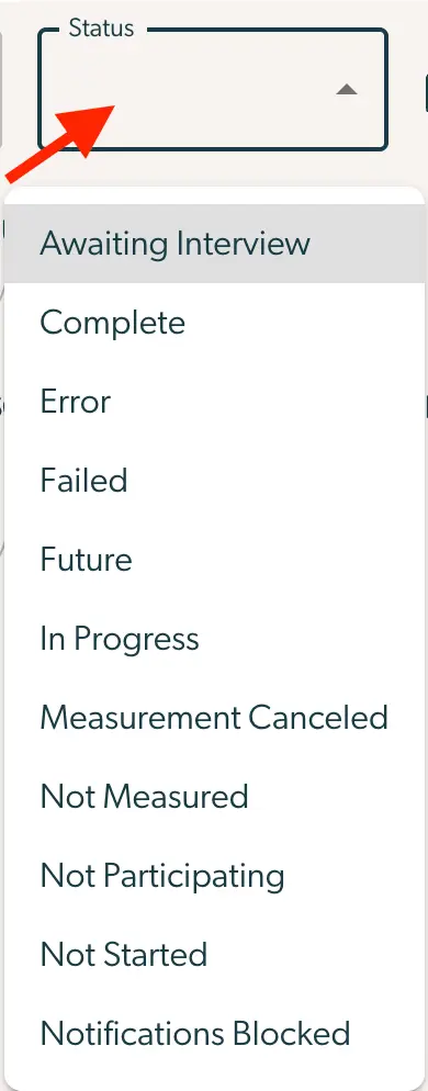Mirah Schedule View Status Dropdown